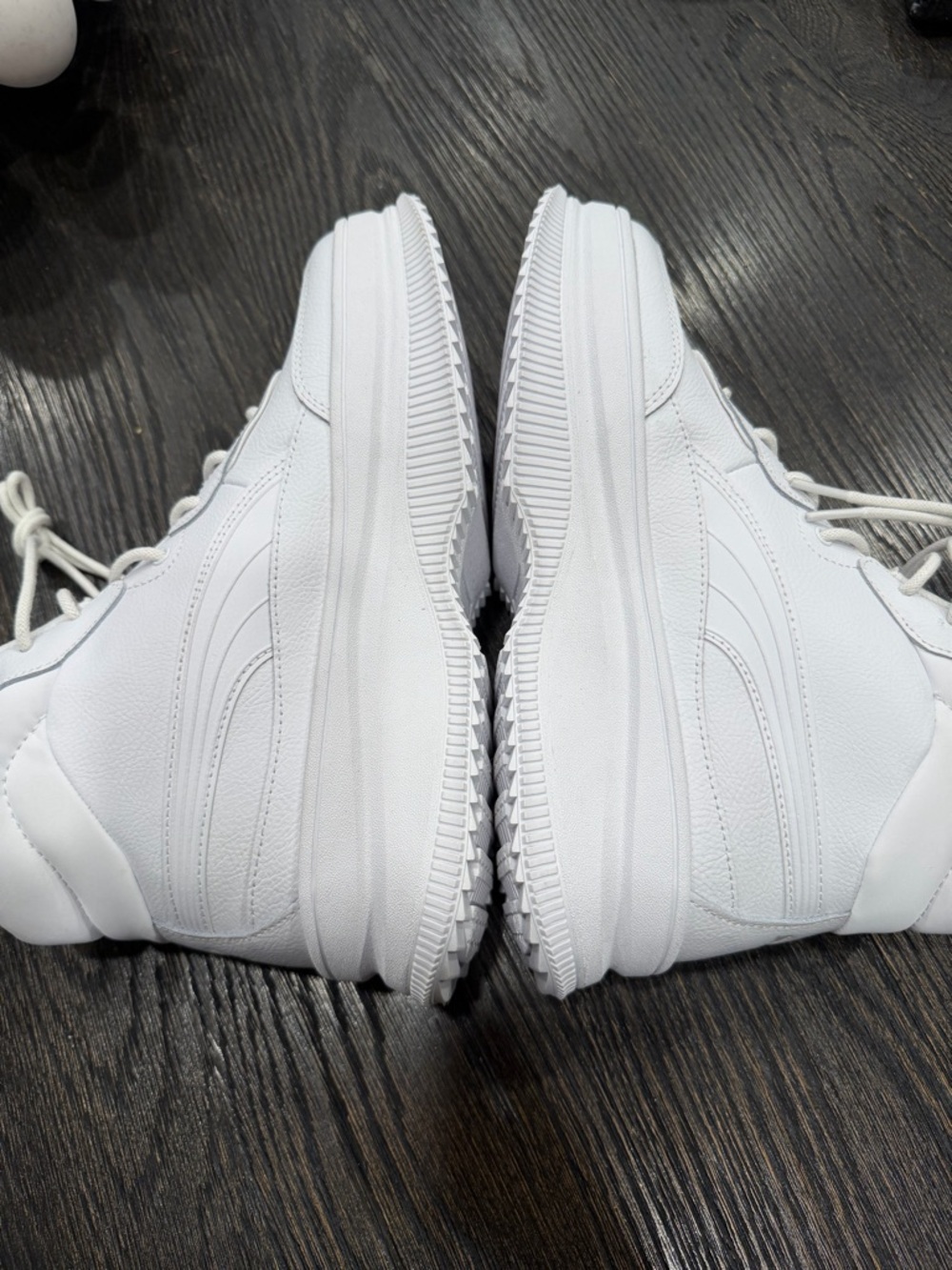 PUMA Mayra Lace Up High Top Womens Off White Sneakers Casual Shoes size 10.5 - Picture 8 of 10